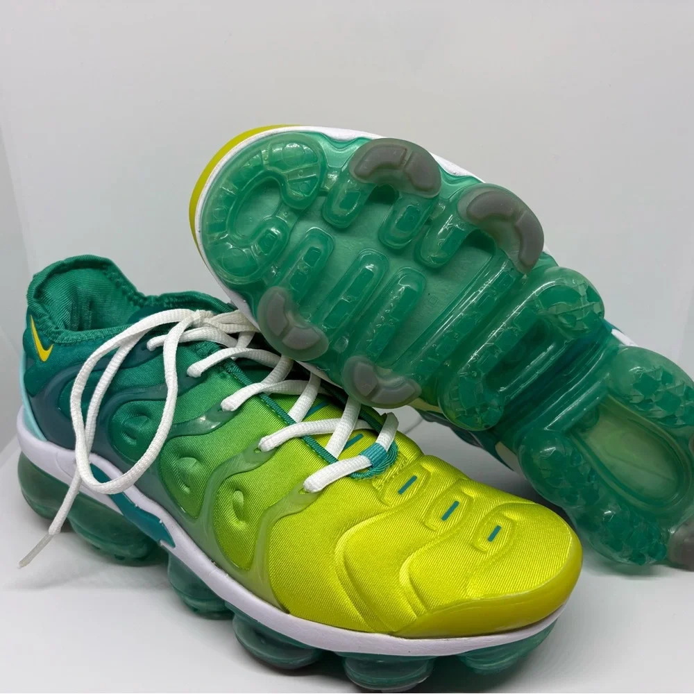 Women’s Nike Air Vapormax Plus - Green and Yellow - Picture 1 of 6
